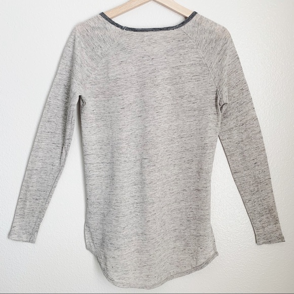 Madewell Cream Linen Tee Raglan Sleeves Size XS - Picture 3 of 7